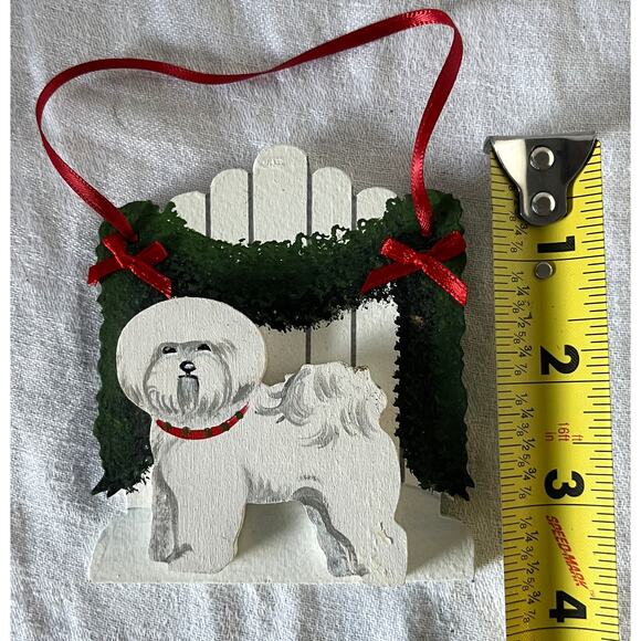 Set of Three Dog Christmas Ornaments Maltese and Poodle - Picture 5 of 5